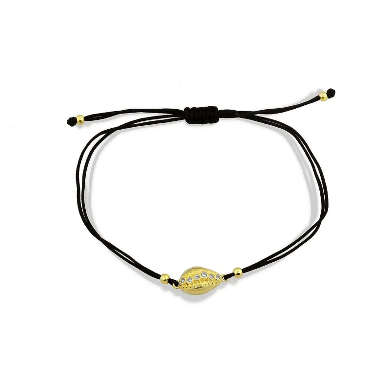 Gold Shell Adjustable Bracelets in Black and White sold by The Sis Kiss