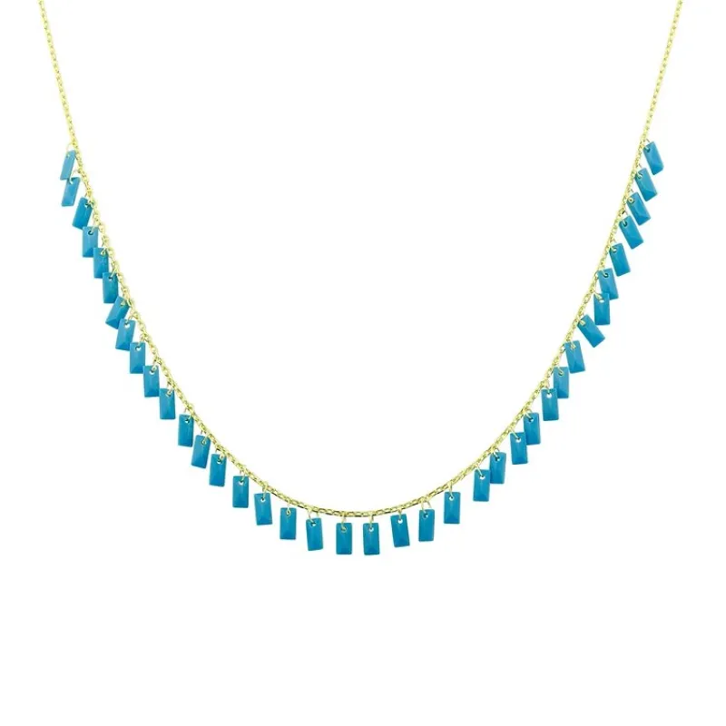 Turquoise Tag Choker sold by The Sis Kiss