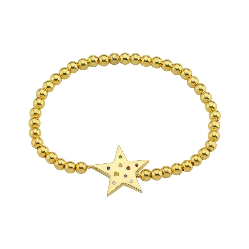 Crystal Star Beaded Stretch Bracelets sold by The Sis Kiss