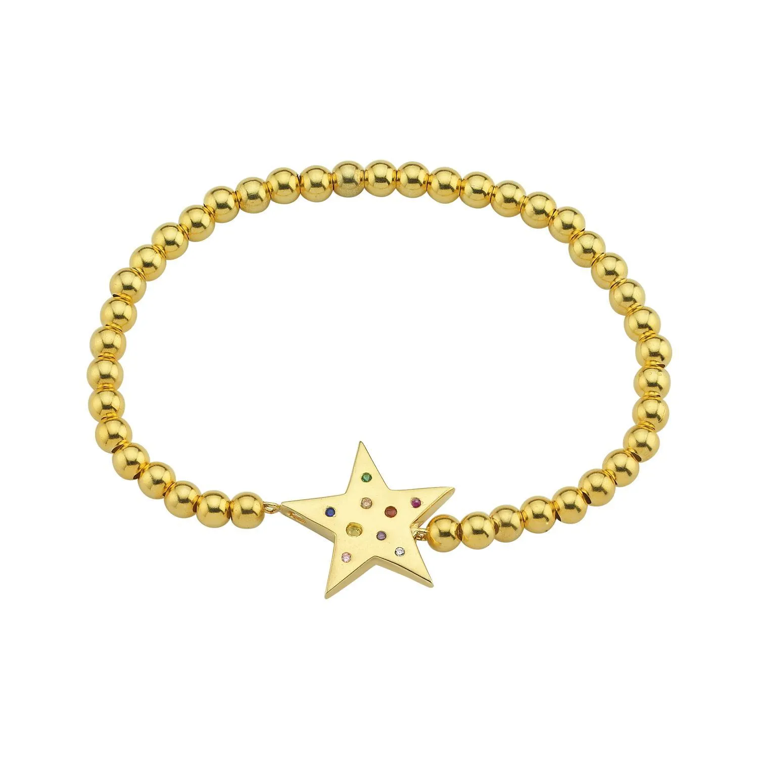 Crystal Star Beaded Stretch Bracelets sold by The Sis Kiss