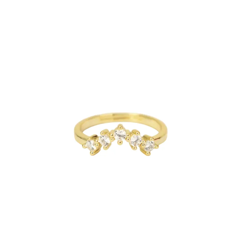 Adjustable Curved Stacking Ring made by Grace