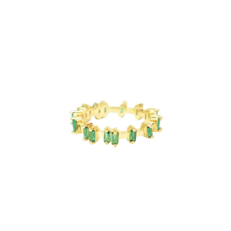Emerald Baguette Ring made by Grace