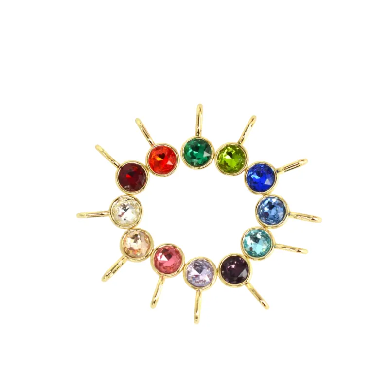 Bezel Stone Charms sold by The Sis Kiss