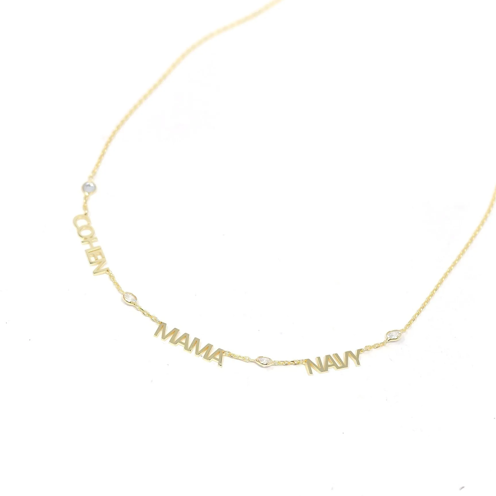 Custom My Mantra/Name Crystal Necklace sold by The Sis Kiss