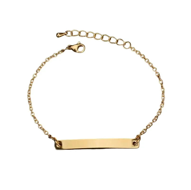 Custom Engraved Bar Bracelet made by The Sis Kiss