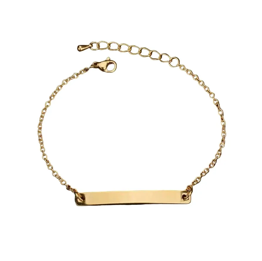 Custom Engraved Bar Bracelet sold by The Sis Kiss
