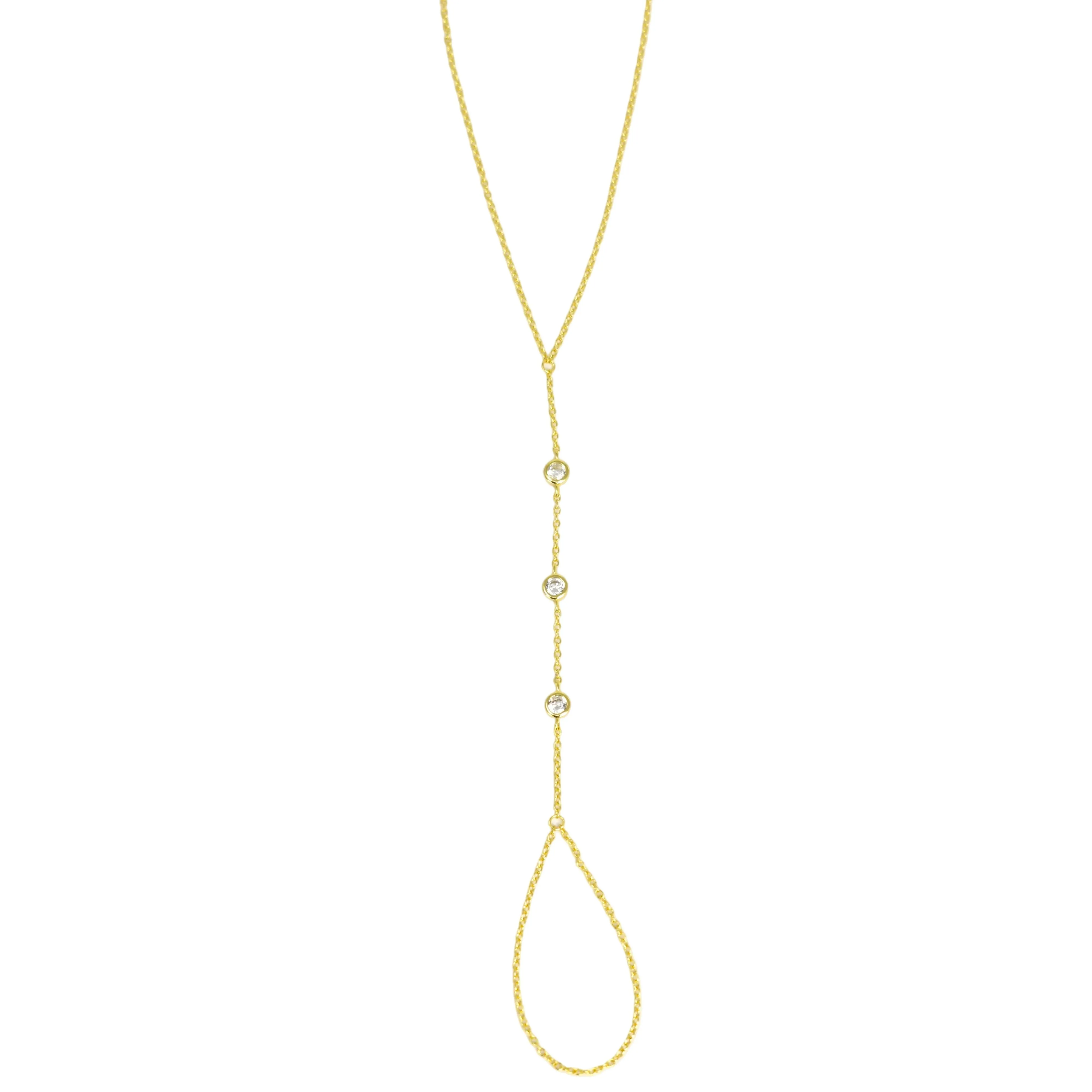 Crystal Dotted Hand Chain sold by The Sis Kiss