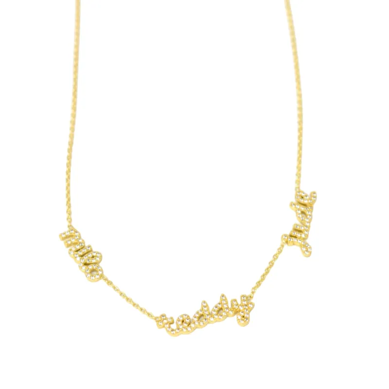 Custom Petite Script My Mantra Name Necklace made by The Sis Kiss
