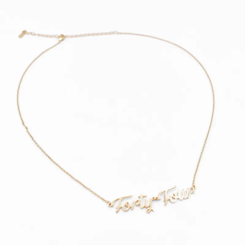 Custom Cursive Number Necklace made by The Sis Kiss