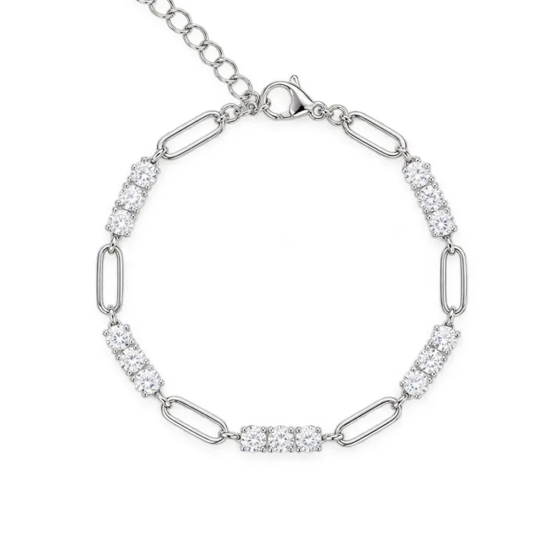 Crystal Link Tennis Bracelet made by The Sis Kiss