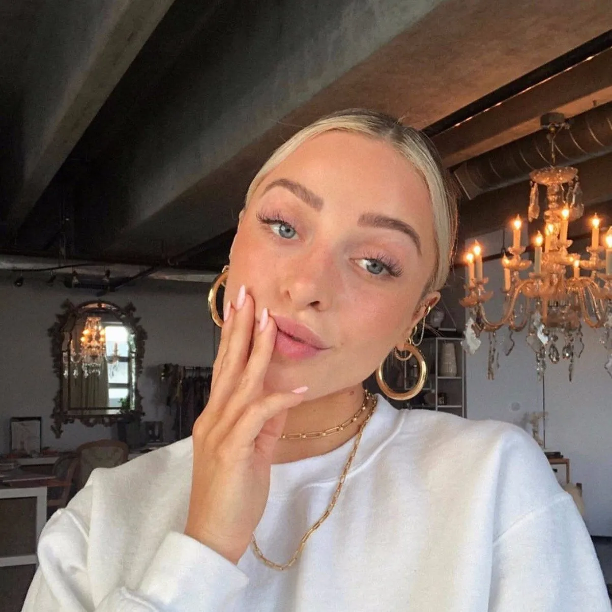 Double Ear Chain Earring sold by The Sis Kiss product image thumbnail 5