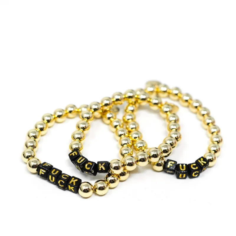 Fuck it Beaded Bracelet sold by The Sis Kiss