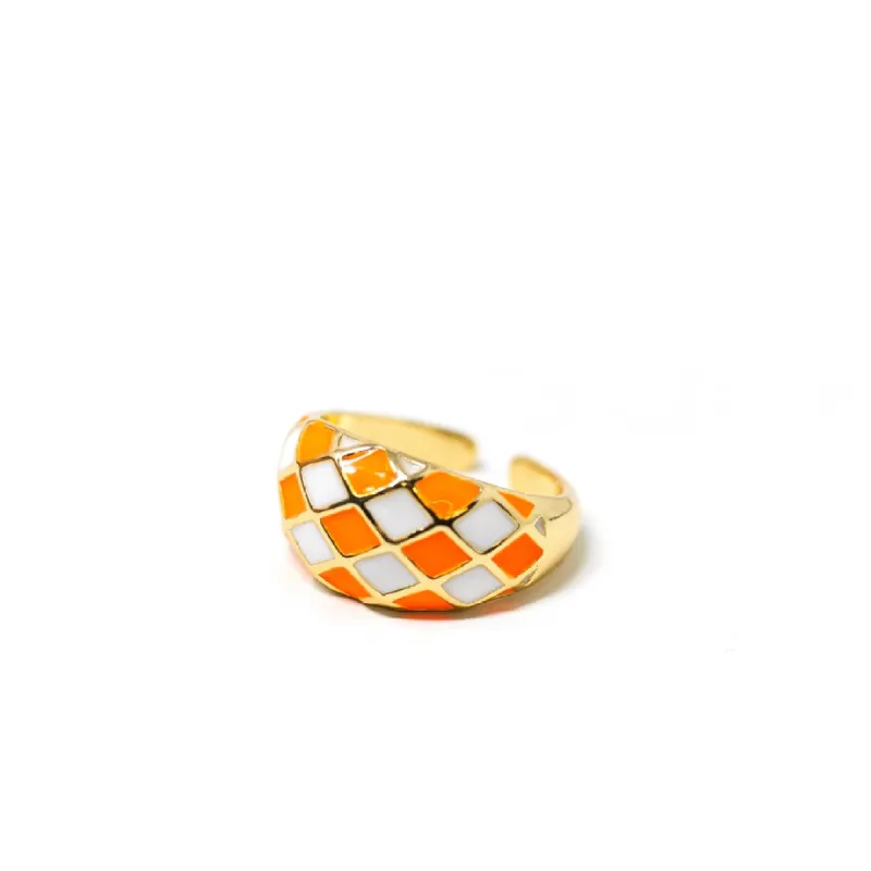Enameled Argyle Ring sold by The Sis Kiss