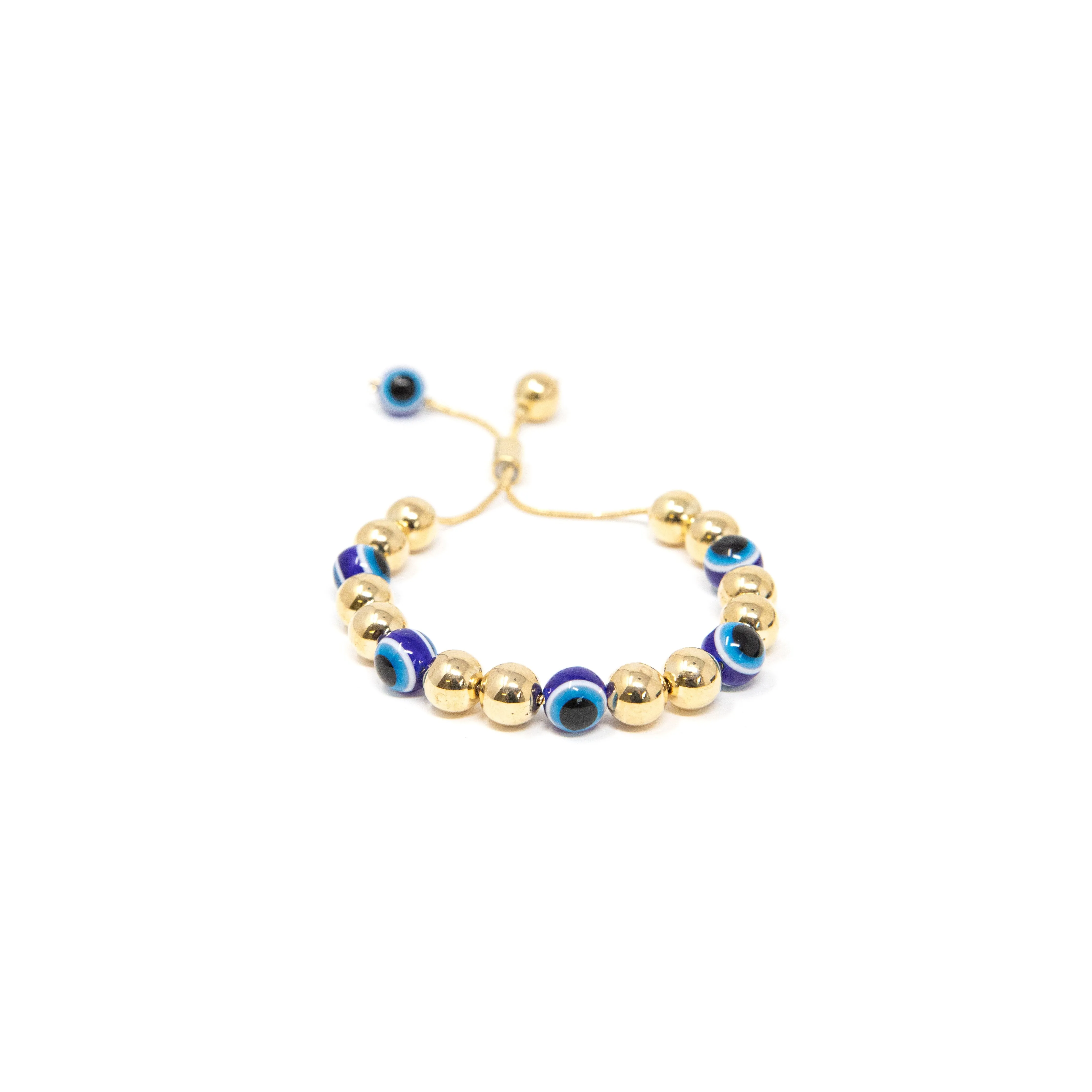 Evil Eye Beaded Adjustable Bracelet sold by The Sis Kiss