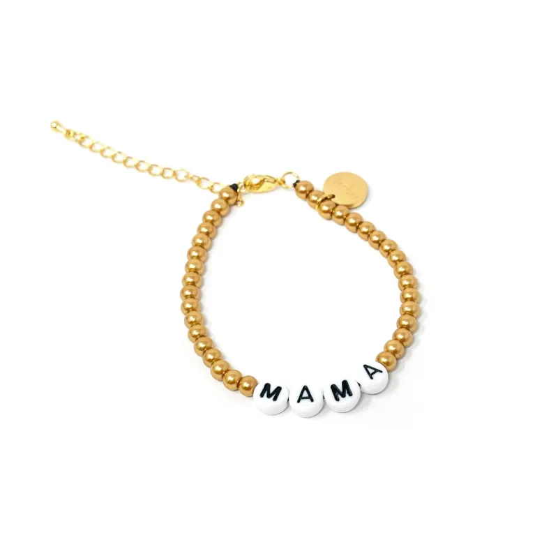 Pink and Gold Mama Adjustable Bracelets sold by The Sis Kiss