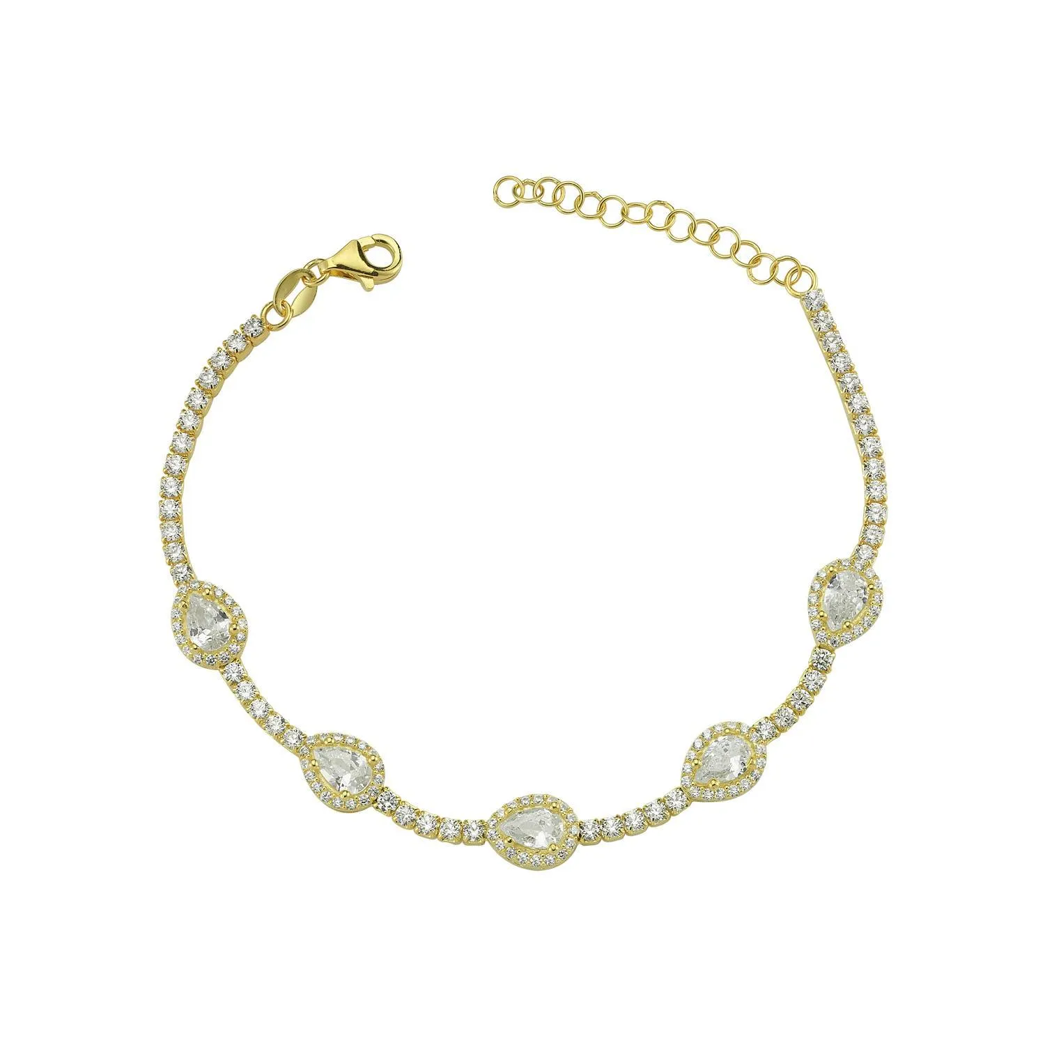 Crystal Teardrop Bracelet sold by The Sis Kiss