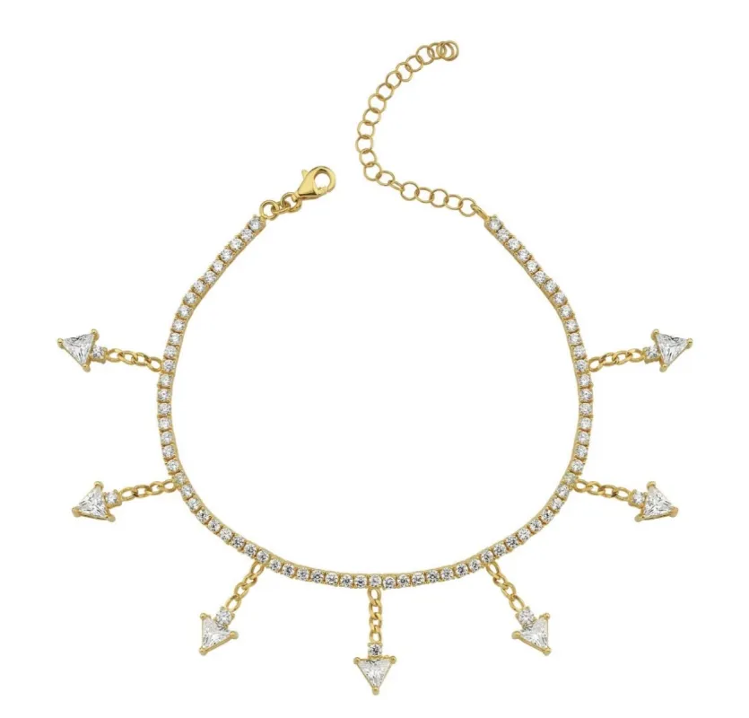 Dagger Charm Tennis Bracelet sold by The Sis Kiss