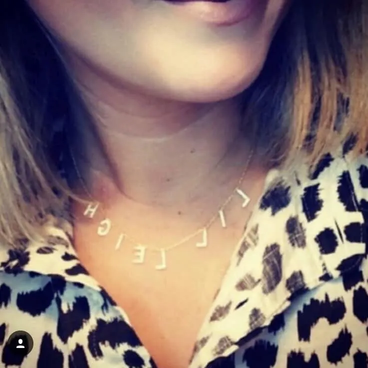 NON CUSTOMIZABLE It's All in a Name® Necklace Gold NO Crystals (A thru J) Ready to Ship sold by The Sis Kiss product image thumbnail 3