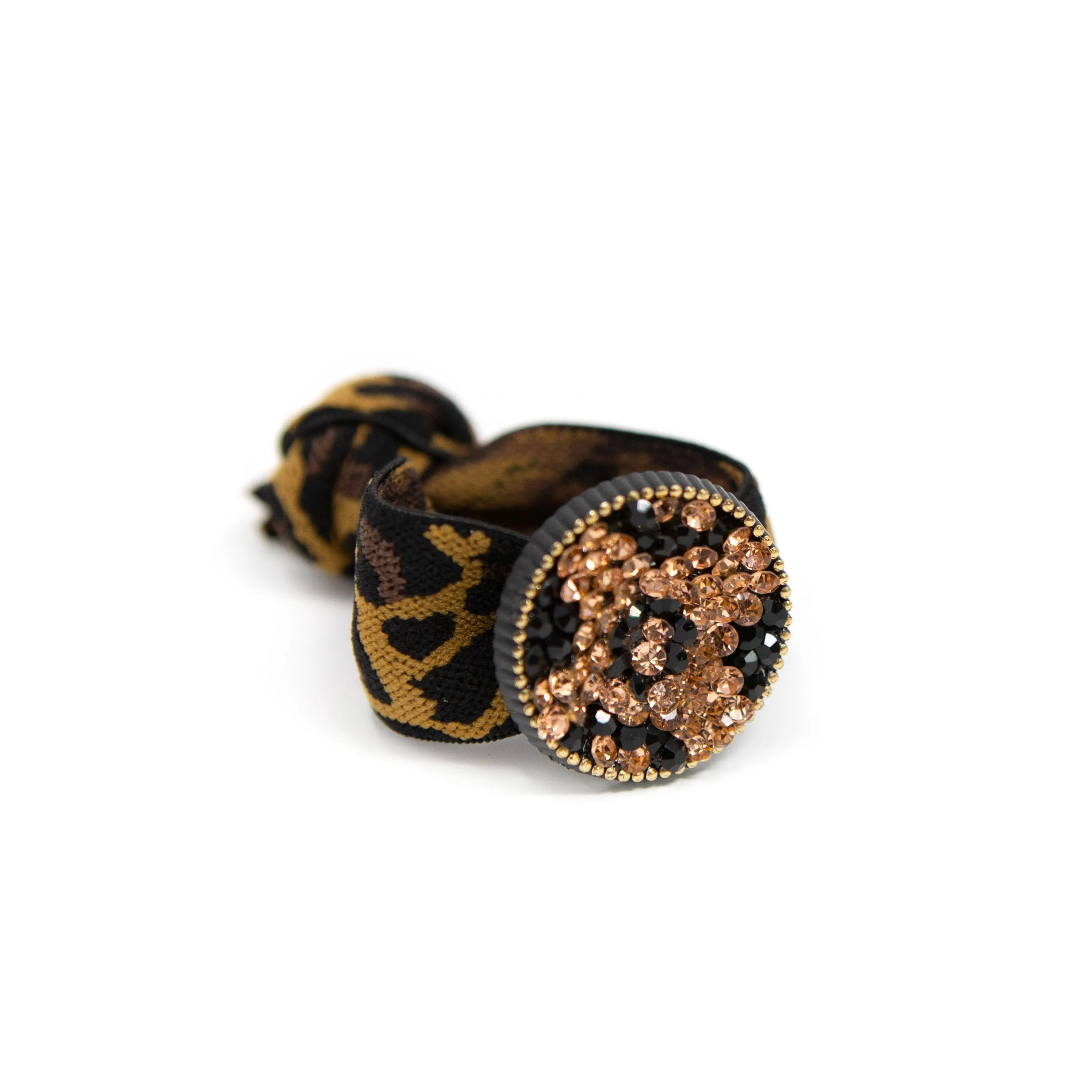 Leopard Crystal Hair Tie sold by The Sis Kiss product image thumbnail 2