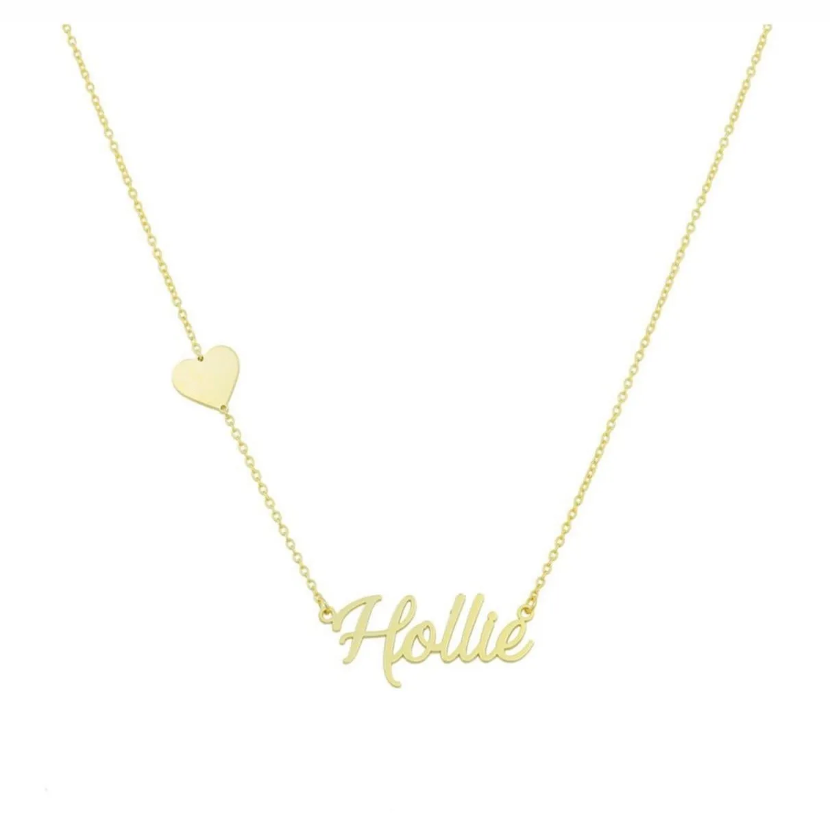 Custom Script and Symbol Nameplate Necklace sold by The Sis Kiss product image thumbnail 3