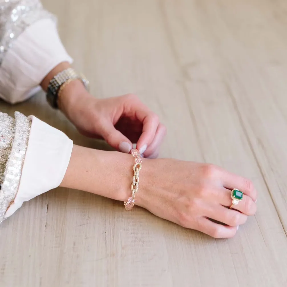 The Hope Pink Link Bracelet by Loverly Grey sold by The Sis Kiss product image thumbnail 4