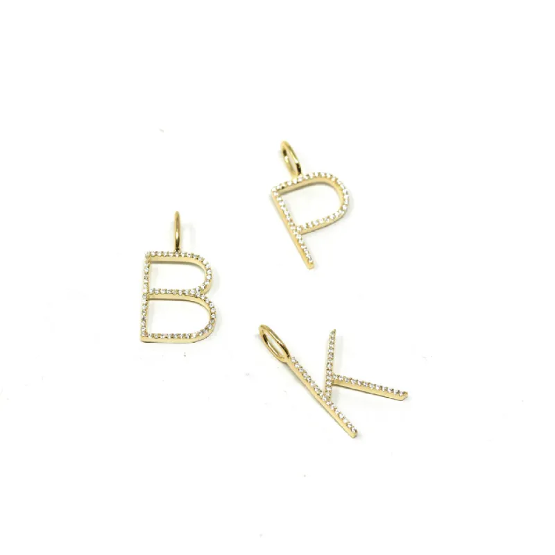 Sleek Initial Charm sold by The Sis Kiss