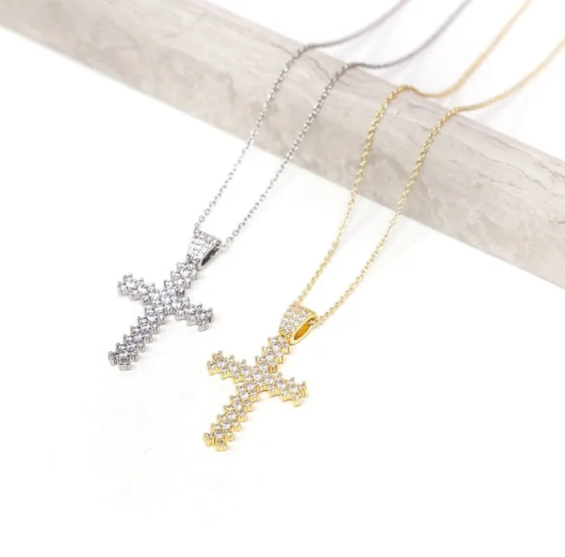 Crystal Cross Necklace sold by The Sis Kiss