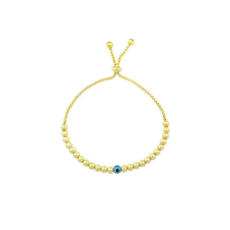 Blue Evil Eye Charm Bracelet sold by The Sis Kiss