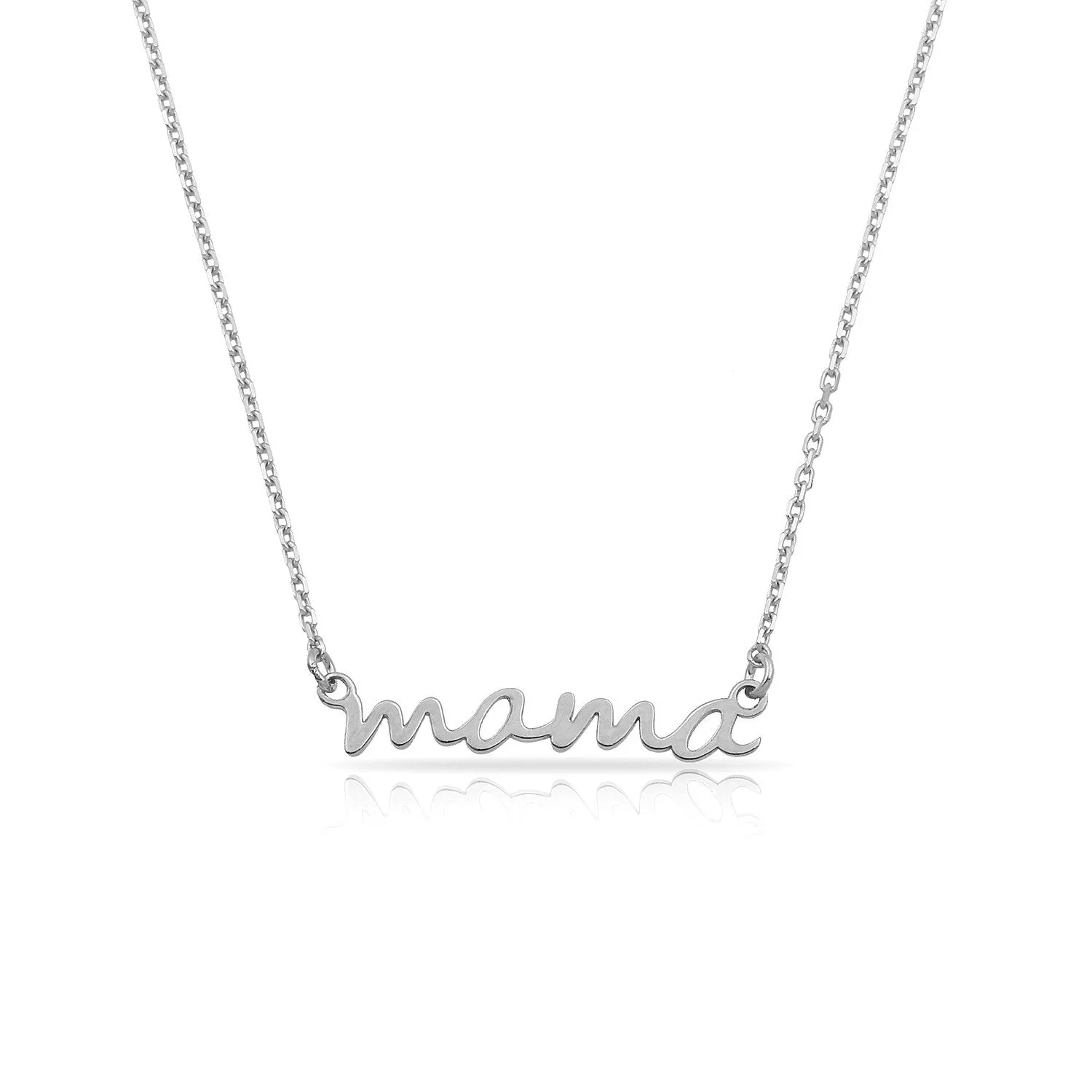 TSK 14k Gold Mama Script Necklace sold by The Sis Kiss product image thumbnail 2