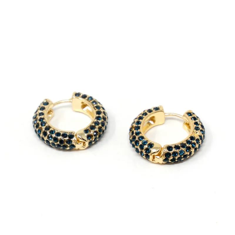 Darling Diva Emerald Crystal Hoops sold by The Sis Kiss