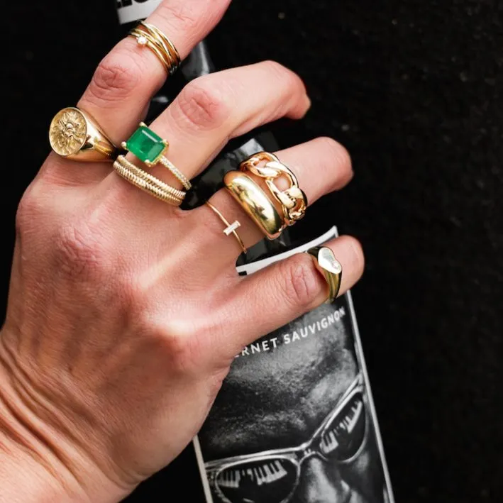 TSK Diamond Heart Pinky Ring sold by The Sis Kiss product image thumbnail 4