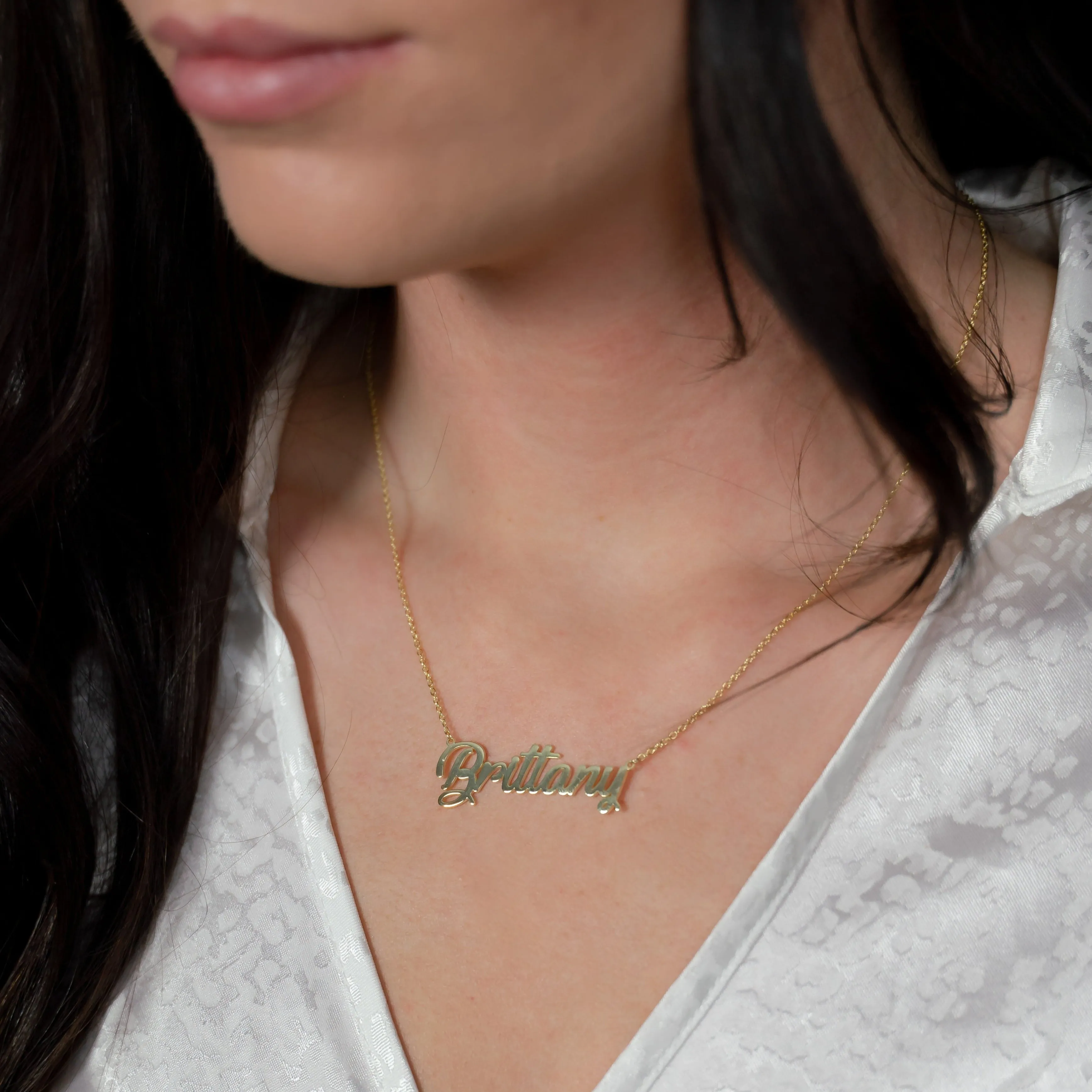 Custom Cursive Nameplate Necklace sold by The Sis Kiss product image thumbnail 3