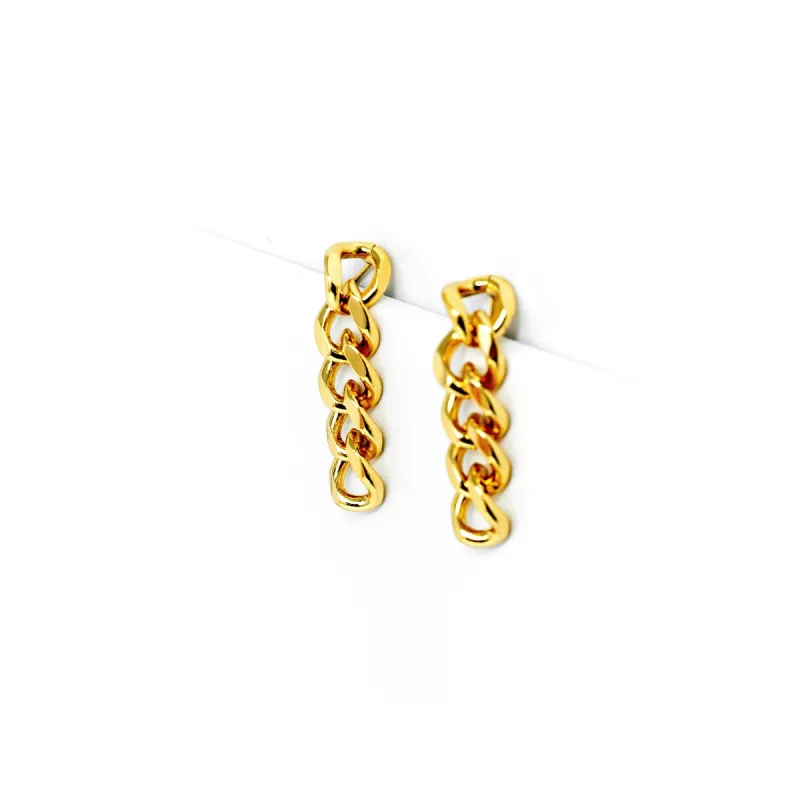 Cuban Chain Link Drop Earrings sold by The Sis Kiss