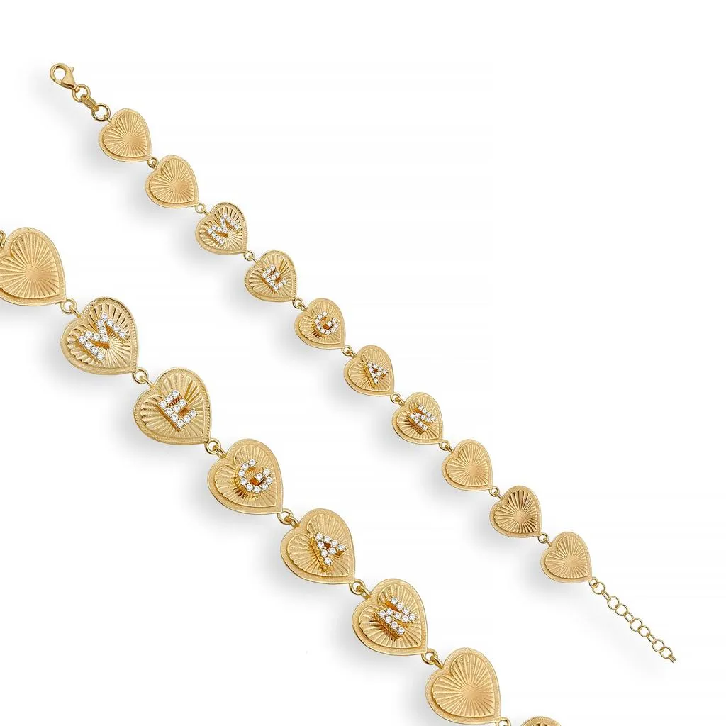 Custom Heart Connection Bracelet sold by The Sis Kiss product image thumbnail 2