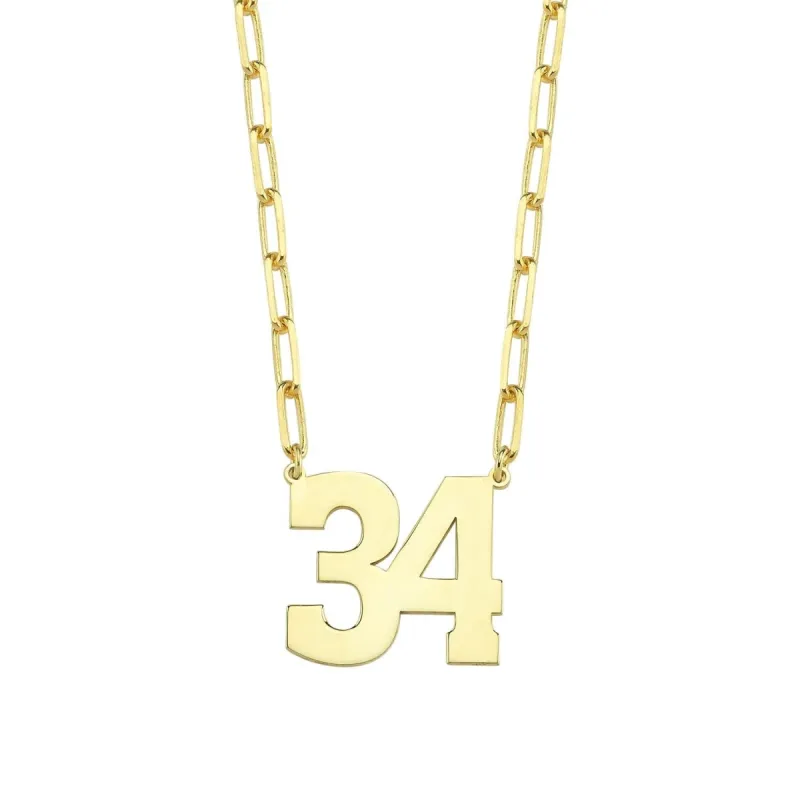 Custom Number Necklace sold by The Sis Kiss