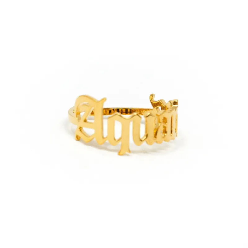 Zodiac Olde English Adjustable Rings sold by The Sis Kiss