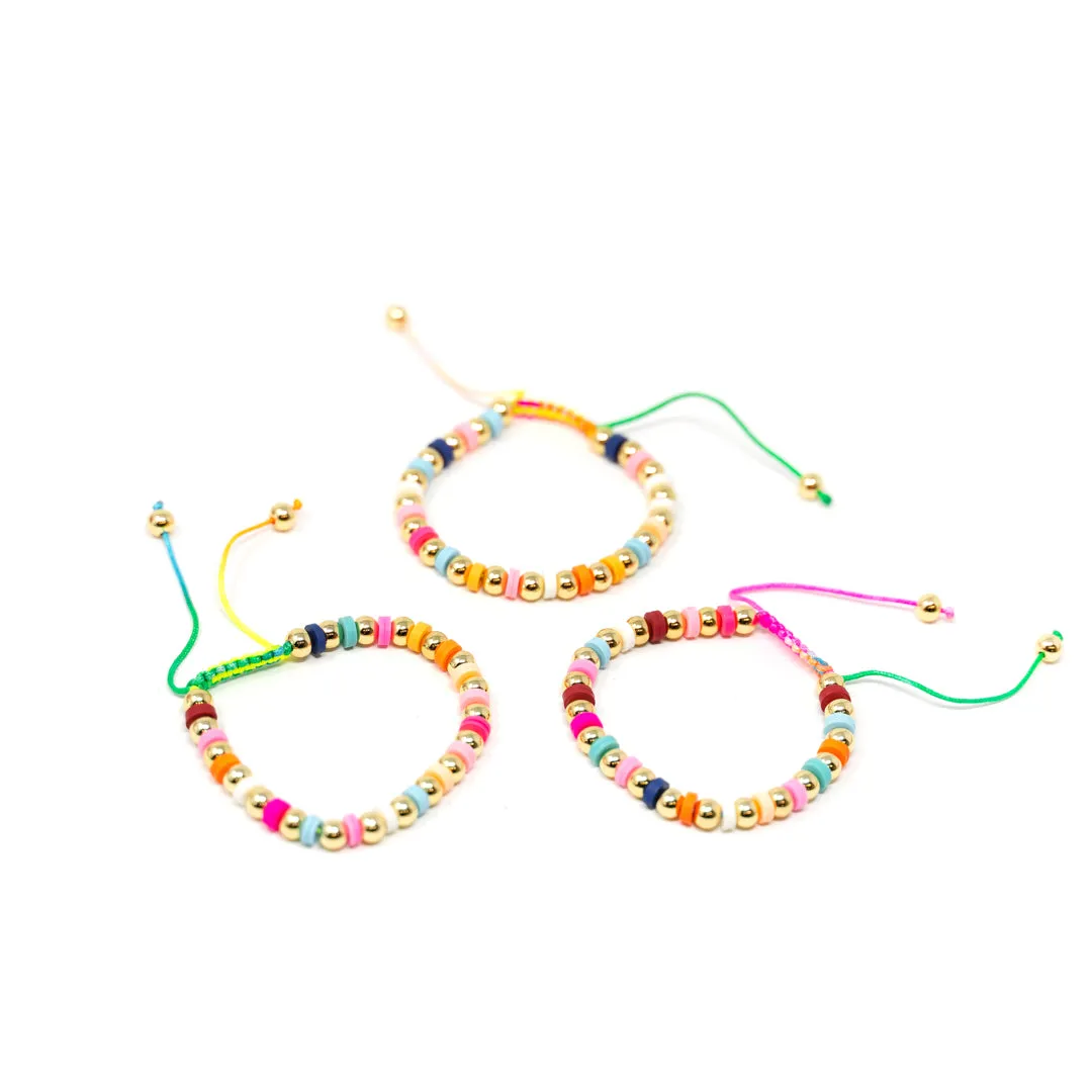 Rainbow Retro Beaded Bracelet sold by The Sis Kiss