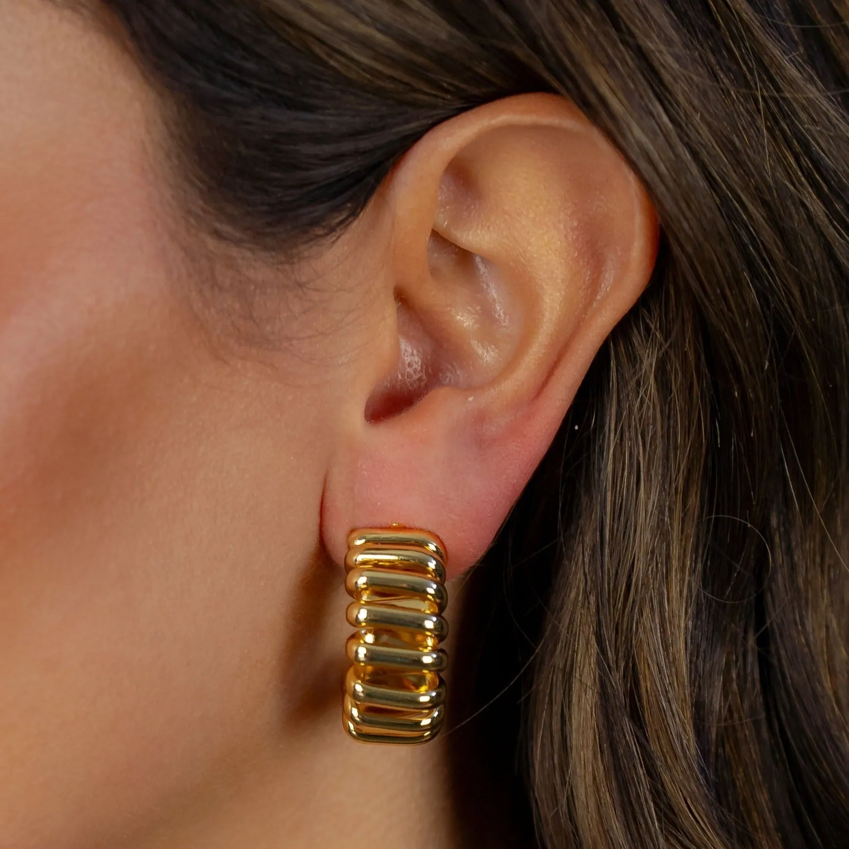 Accordion Hoop Earrings sold by The Sis Kiss product image thumbnail 2