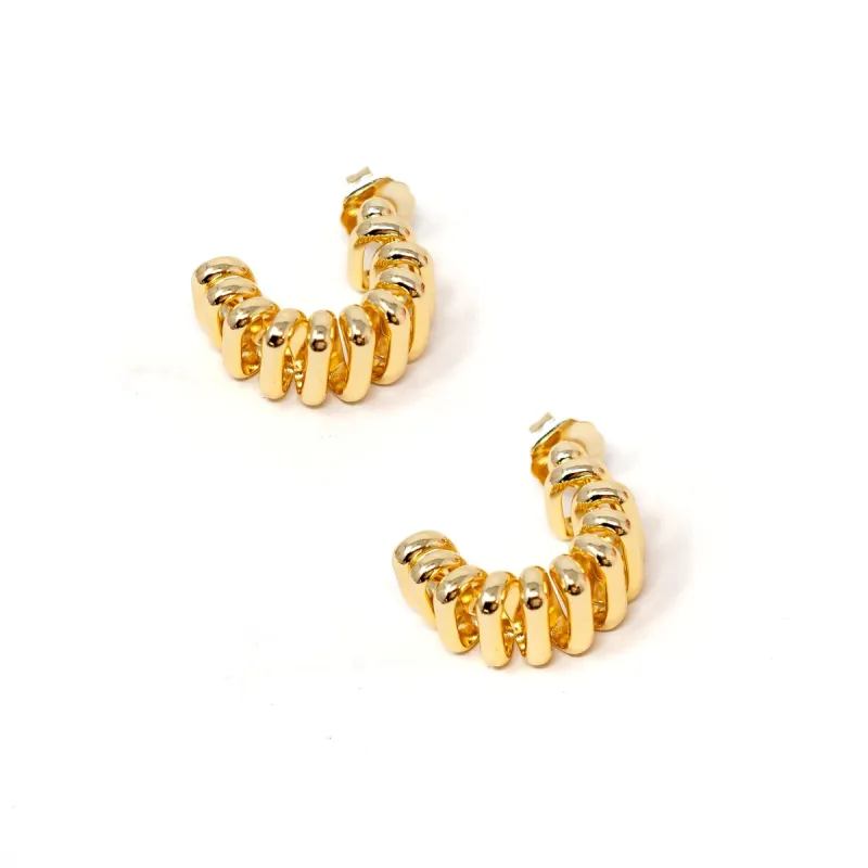 Accordion Hoop Earrings sold by The Sis Kiss