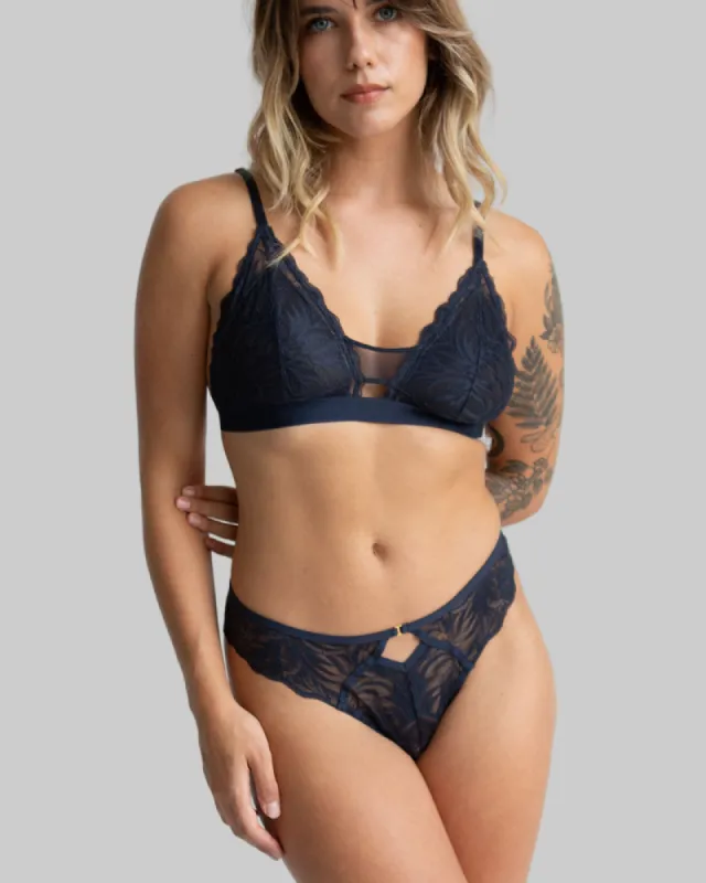 Annette Bralette and Keyhole Lace Thong Set sold by Underclub