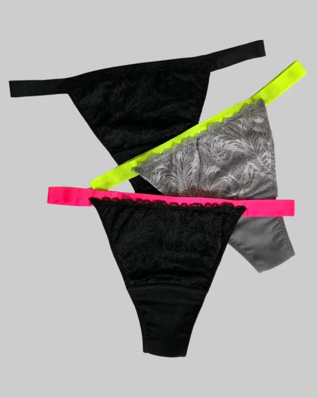 Bold & Bright Thong 3-Pack sold by Underclub