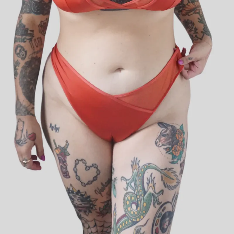 Scarlett Layered Micro & Mesh Thong sold by Underclub