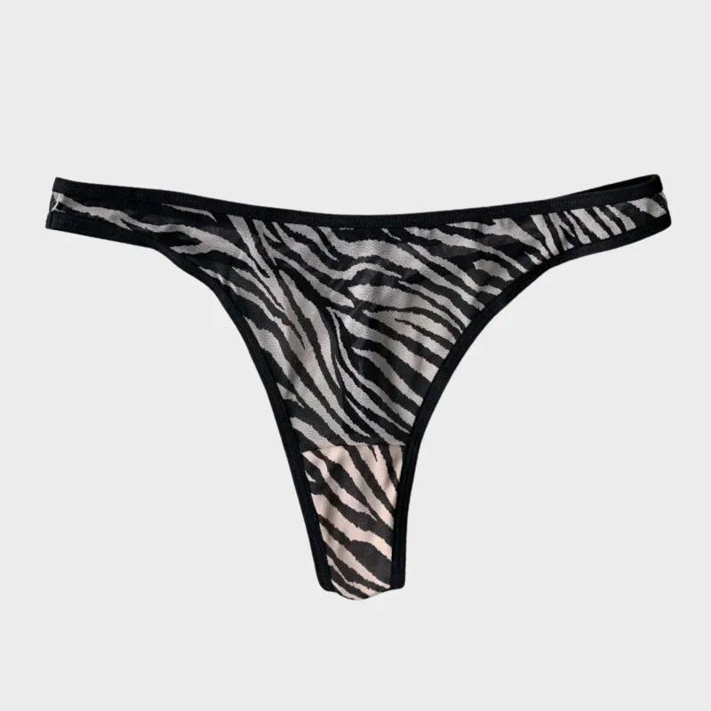 Roxy Zebra Mesh Thong sold by Underclub