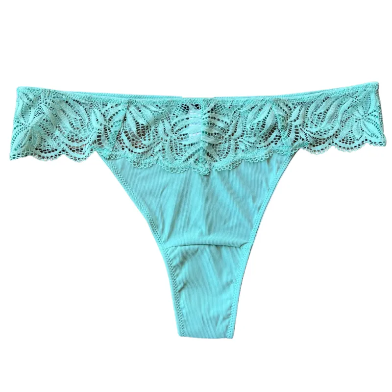 Mia Rib & Lace Thong sold by Underclub