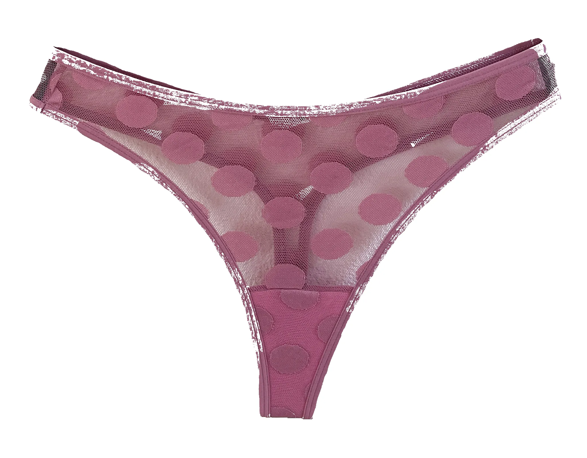 Jessie Polka Dot Mesh Thong sold by Underclub