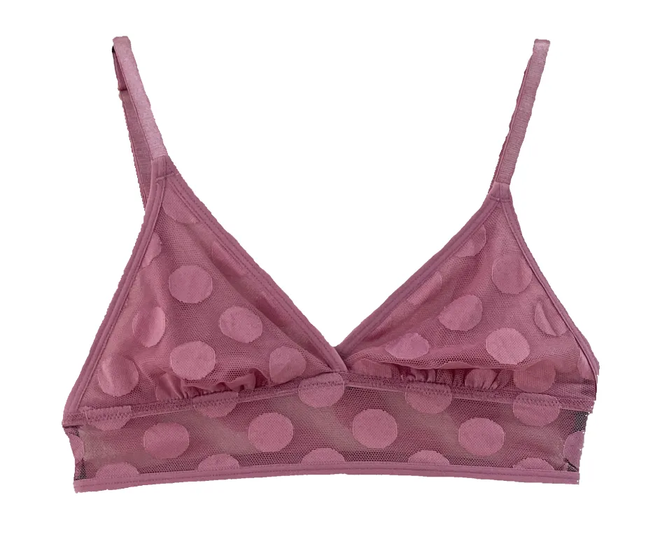 Jessie Polka Dot Mesh Bralette sold by Underclub