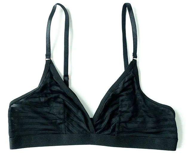 Emmy Stripe Mesh Triangle Bra sold by Underclub