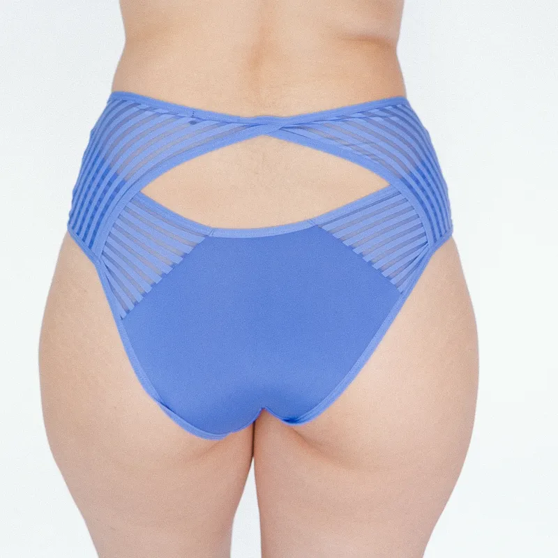 Emmy Stripe Mesh High Waist Brief sold by Underclub