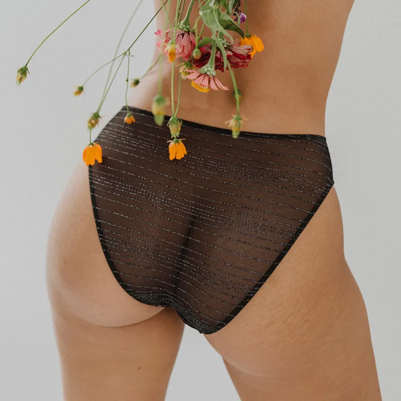 Underclub Raquel Stripe Mesh High Leg Bikini sold by Underclub