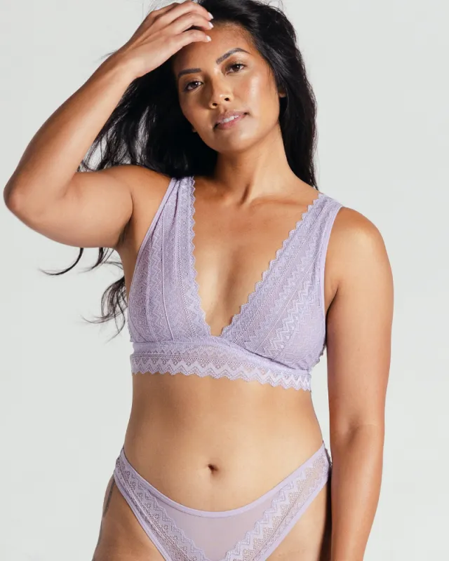 Retro Lace Plunge Bralette sold by Underclub